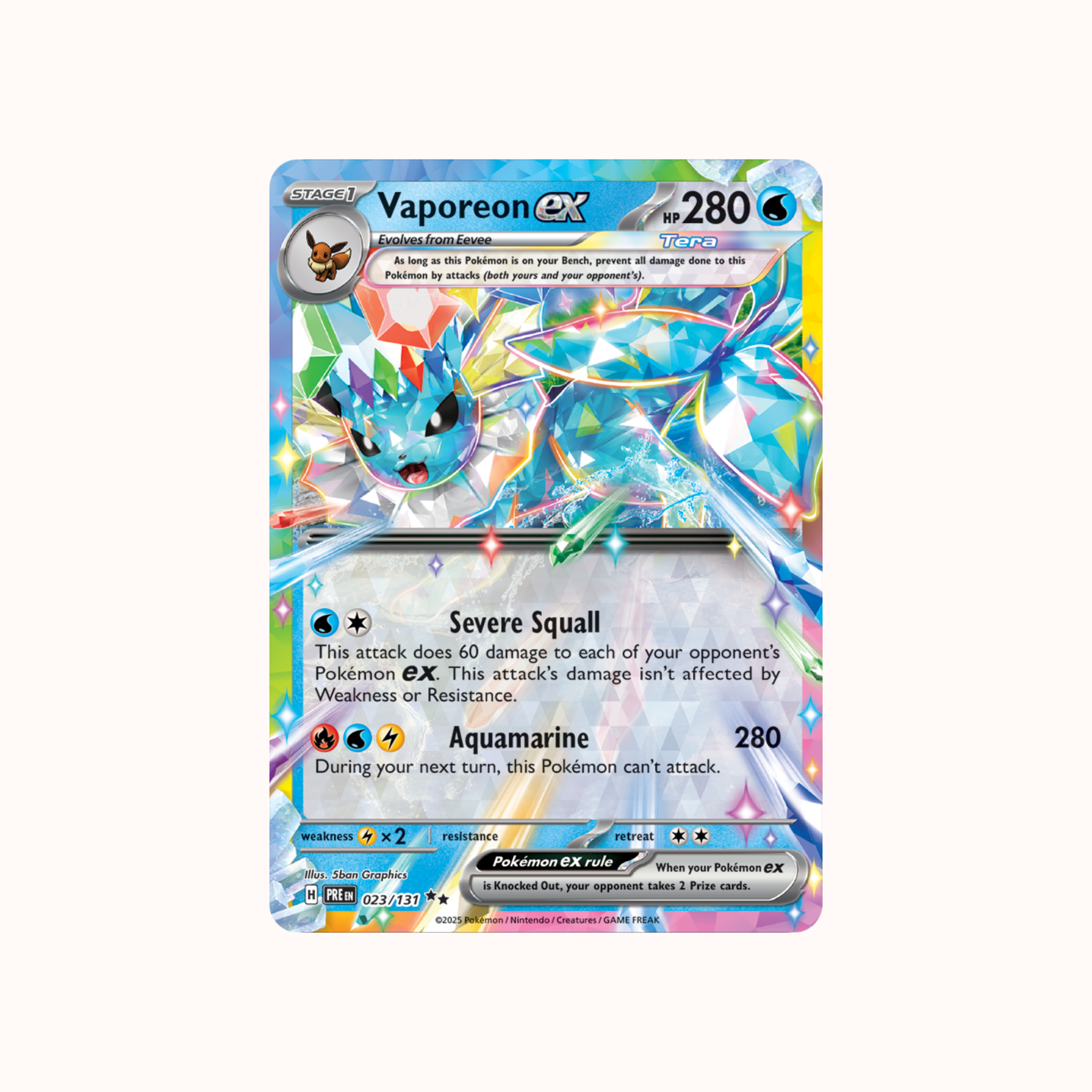 Vaporeon ex 023/131 Prismatic Evolution