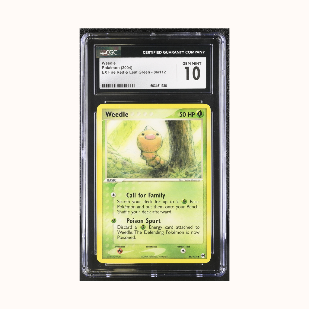 Weedle Pokemon 2004 EX Fire Red & Leaf Green - 86/112 CGC 10
