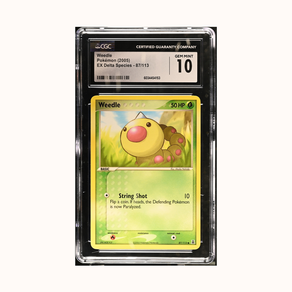 Weedle Pokemon 2005 EX Delta Species - 87/113 CGC 10