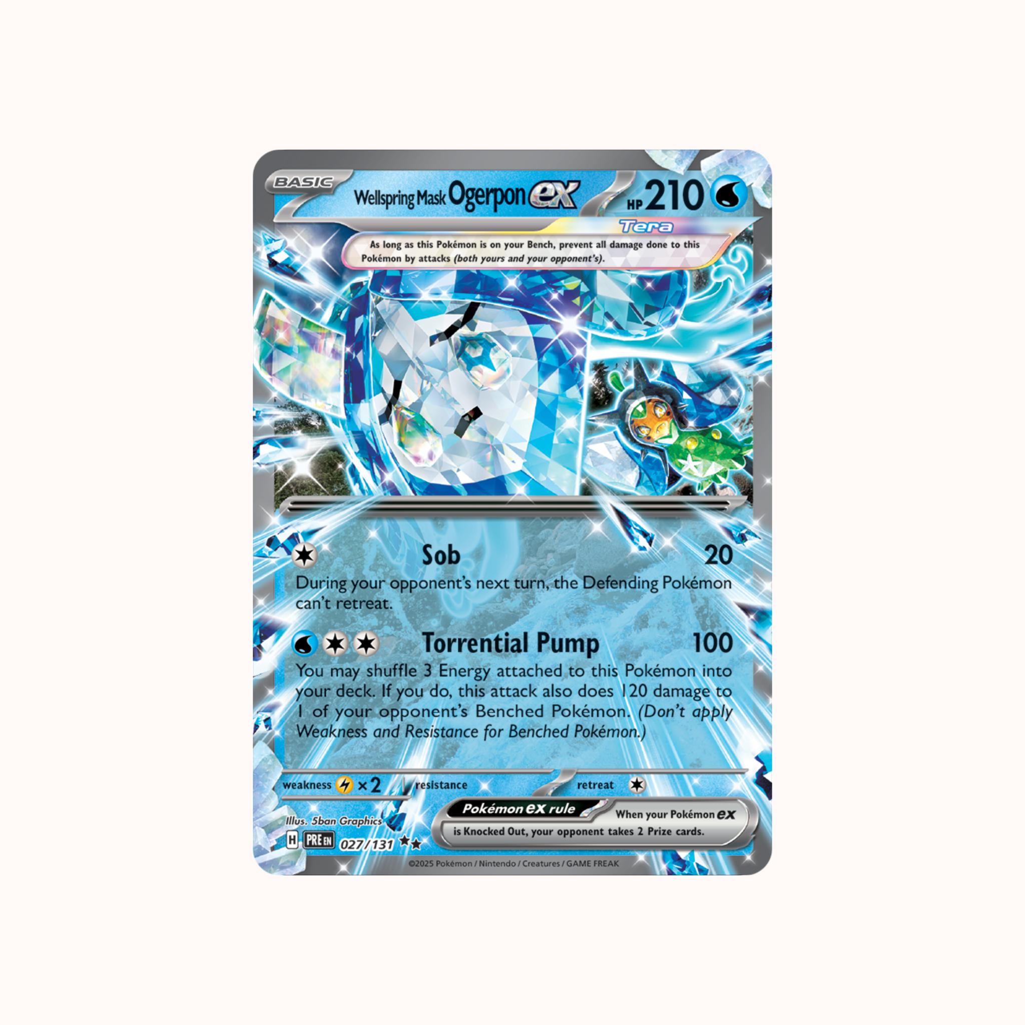 Wellspring Mask Ogerpon ex 027/131 Prismatic Evolution