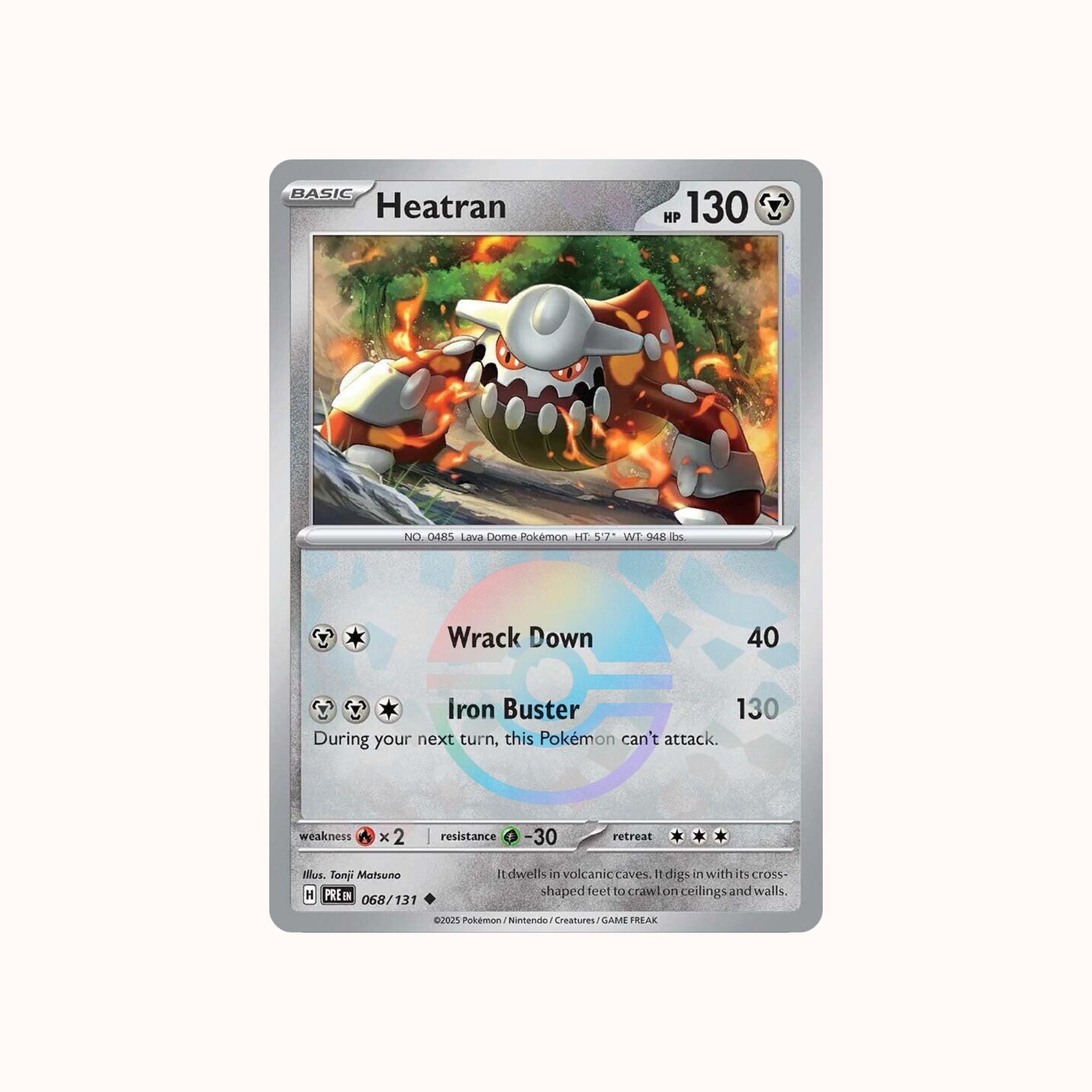 Heatran 068/131 Pokeball Prismatic Evolution